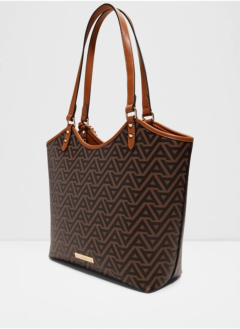 الدو Logo Print Chain Detail Satchel