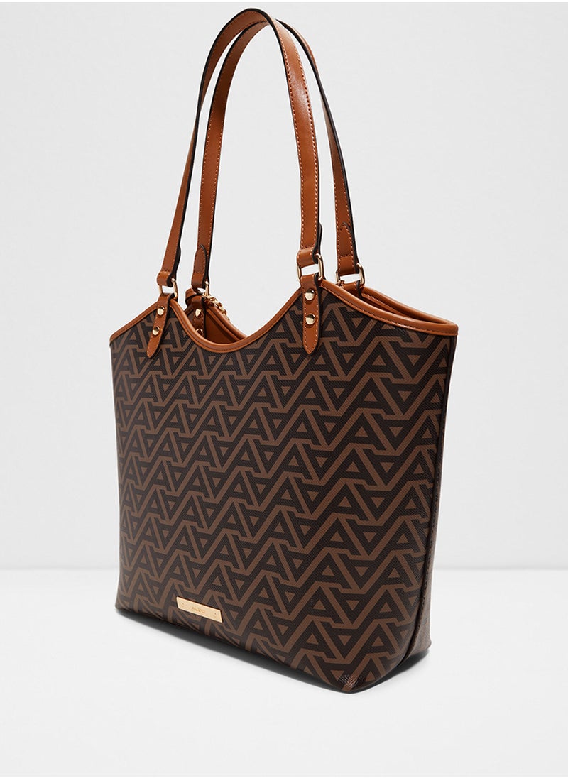 ALDO - Logo Print Chain Detail Satchel - Image 1