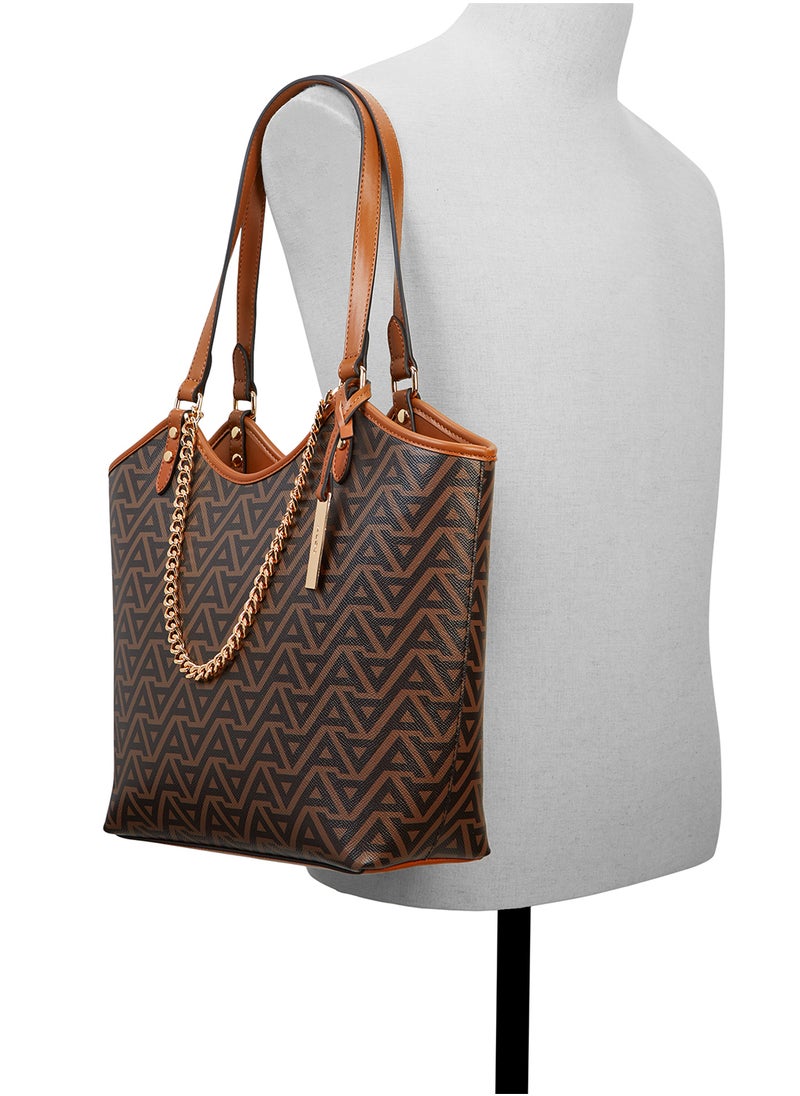 ALDO - Logo Print Chain Detail Satchel - Image 1