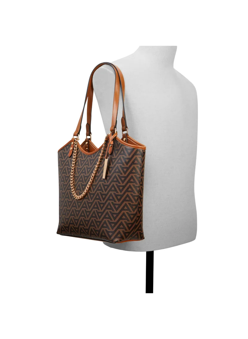 ALDO Logo Print Chain Detail Satchel