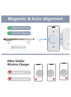 Generic Travel Portable Charger iPhone u0026 Watch Wireless Fast Charging Station: Charging Pad for Apple Devices iPhone 16 15 14 13 12 Pro Max Plus - iWatch Series u0026 Airpods 3 2 Pro  - Image 3