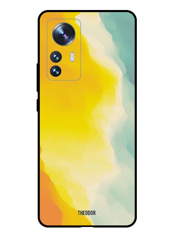 Theodor Protective Case Cover For Xiaomi 12 Pro 5G Shades Of Blue Yellow Orange - Image 1
