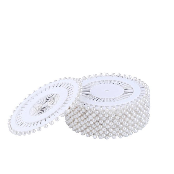 480 PIECES SILVER ROUND PEARL HEAD STRAIGHT PINS FOR HAND CRAFTS AND SEWING PROJECTS TION