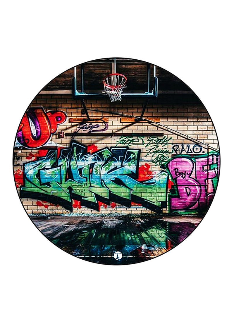 RKN Graffiti Art Printed Fridge Magnet Round  Multicolour - Image 2
