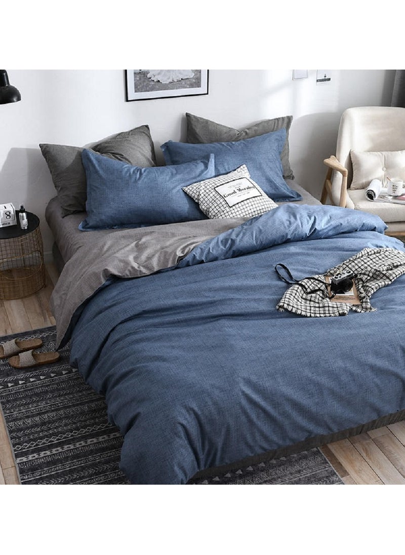 Sharpdo - 4PCS Bedding Set,Queen Size Soft and Breathable Microfiber Beautiful Design Duvet Cover Set ,set includes 1 Comforter Cover, 1 Fitted Bedsheet, 4 Pillowcases - Image 1