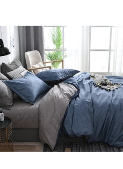 Sharpdo 4PCS Bedding Set,Queen Size Soft and Breathable Microfiber Beautiful Design Duvet Cover Set ,set includes 1 Comforter Cover, 1 Fitted Bedsheet, 4 Pillowcases  - Image 4