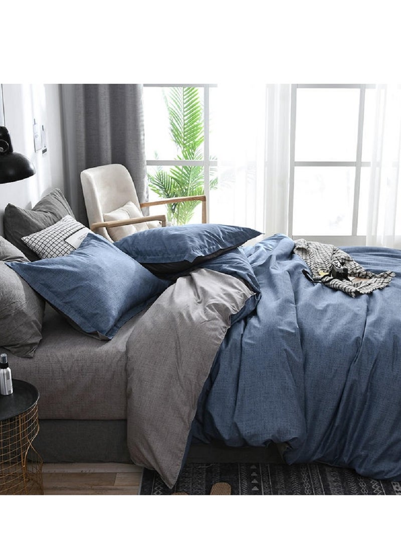 Sharpdo - 4PCS Bedding Set,Queen Size Soft and Breathable Microfiber Beautiful Design Duvet Cover Set ,set includes 1 Comforter Cover, 1 Fitted Bedsheet, 4 Pillowcases - Image 1
