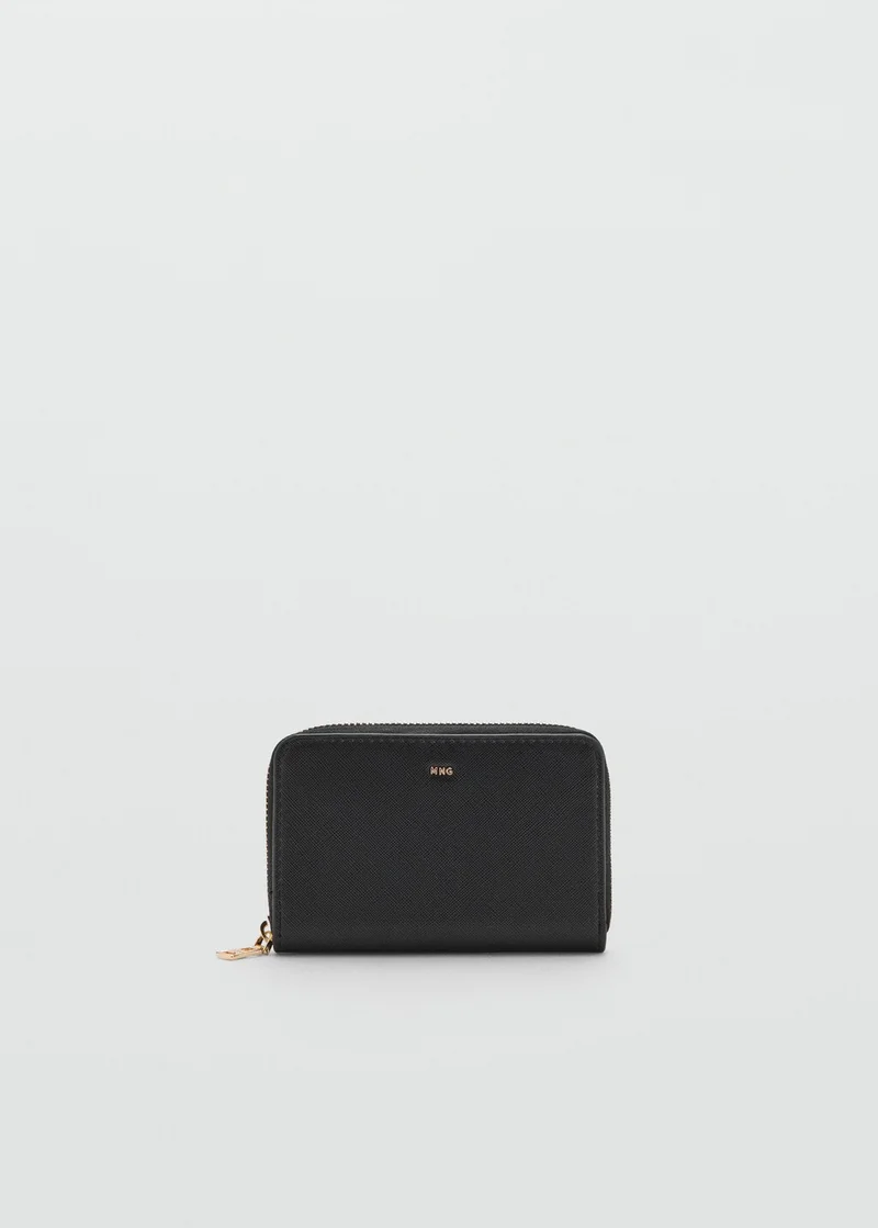 MANGO Saffiano-effect wallet