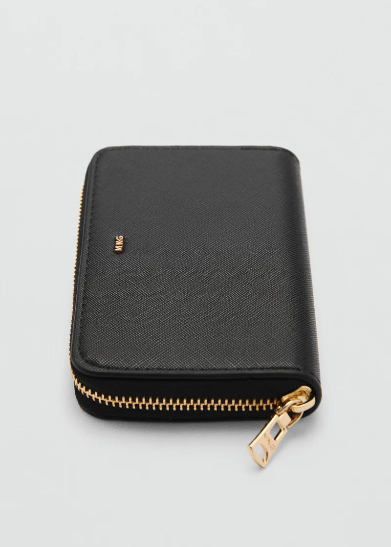 MANGO Saffiano-effect wallet