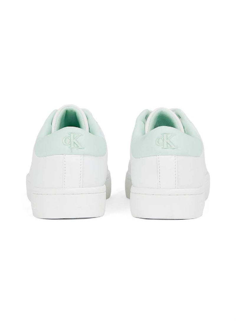 Calvin Klein Jeans Women's  Leather Sneakers - Leather, White  - Image 3