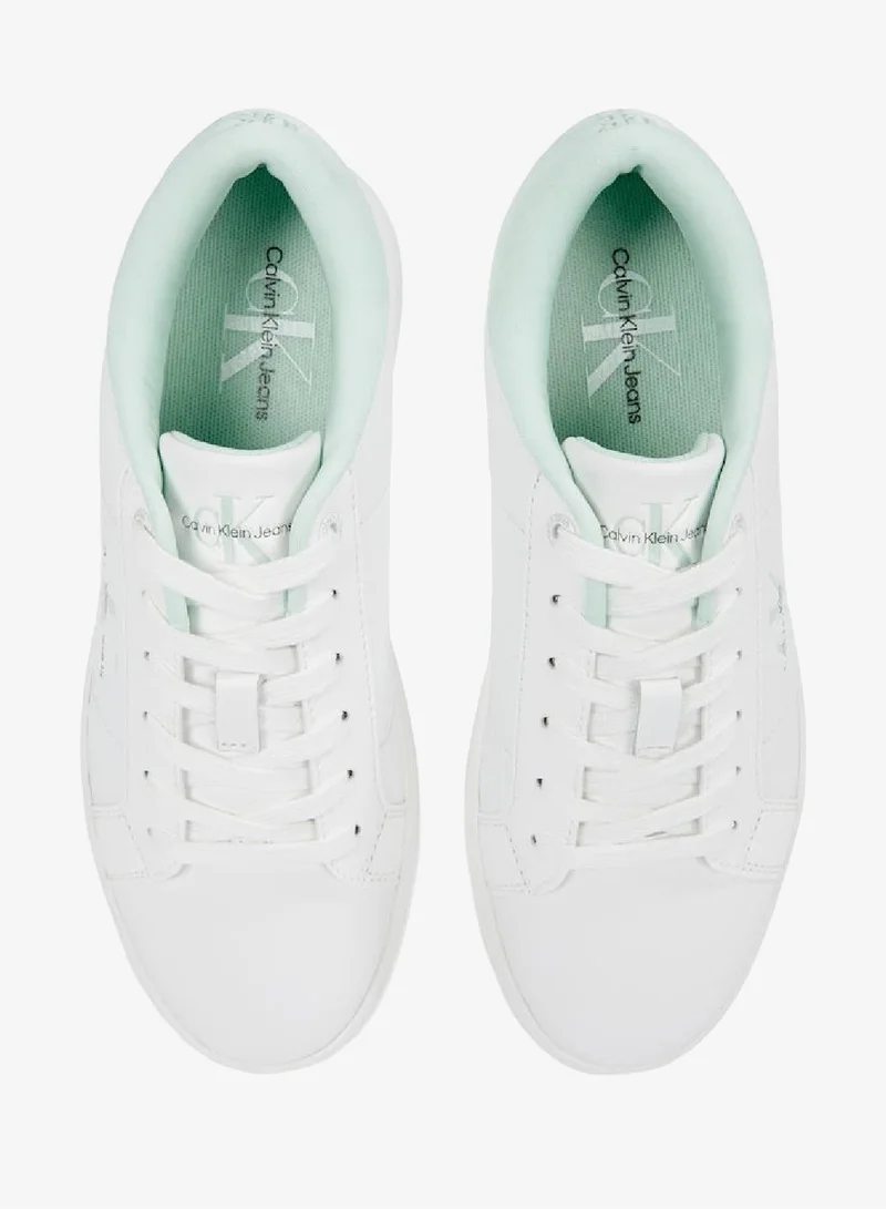 Calvin Klein Jeans  Classic Cupsole Low Lace-Up Leather Sneakers for Women | Best Price UAE