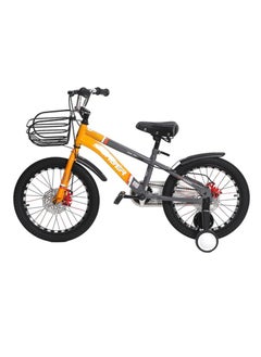 ENDLESS  Orange Carbon Steel Kids Bike with Front and Back Disc Breaks and Basket | Age 4 - 7 Years | 16 Inch Bike with High Quality Training Wheels and Fender | Children Bicycle with 2.125" Wide Tyres  - Image 1