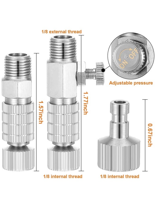 Hotop 15 Pieces Airbrush Adapter Set Airbrush Quick Release Coupling Disconnect Adapter Kit Airbrush Quick Release Disconnect Fitting Connector Set Female Connectors For Air Compressor And Airbrush Hose  - Image 2