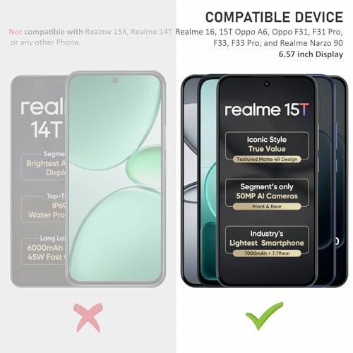 SupCares Tempered Glass for Realme 15T, Realme 16 Oppo A6, Oppo F31, F31 Pro, F33, F33 Pro and Realme Narzo 90 (6.57 Inch) With Installation Kit | Military-Grade Gorilla Screen Protector | Edge to Edge Coverage | Black - Image 2
