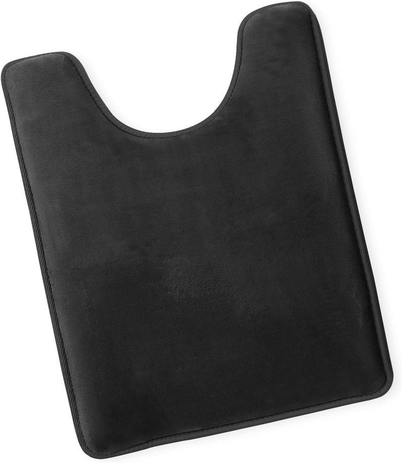 Clara Clark Bathroom Rugs, Ultra Soft Bath Rugs - Bath Mats for Bathroom, Machine Wash, Non Slip Backing Rubber, 2 Piece Bathroom Rug Set, Black - Image 1