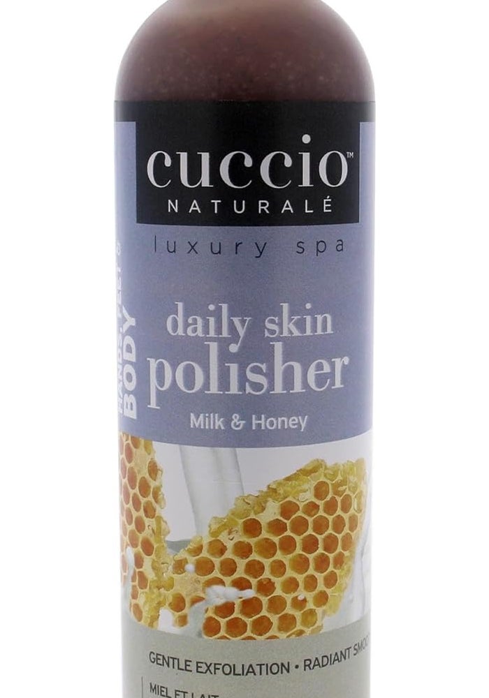 Cuccio Naturale Daily Skin Body Polisher - Milk & Honey Exfoliating Scrub for Radiant Skin - 8 Oz - Image 1
