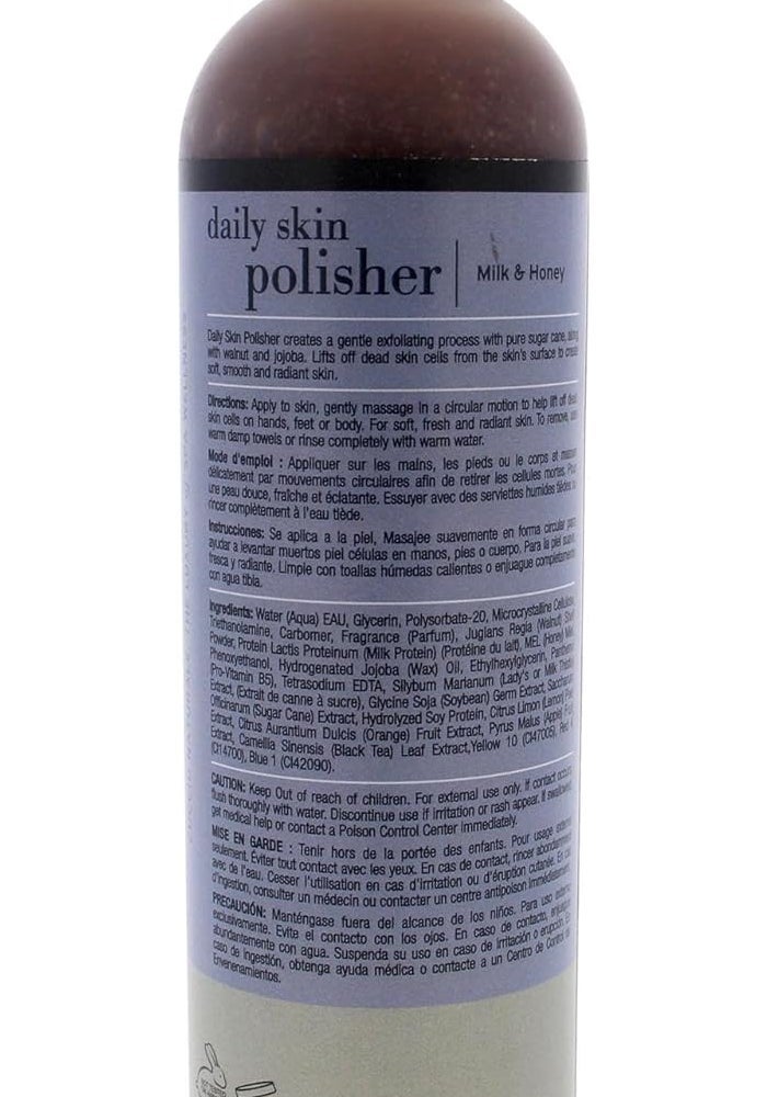 Cuccio Naturale Daily Skin Body Polisher - Milk & Honey Exfoliating Scrub for Radiant Skin - 8 Oz - Image 2
