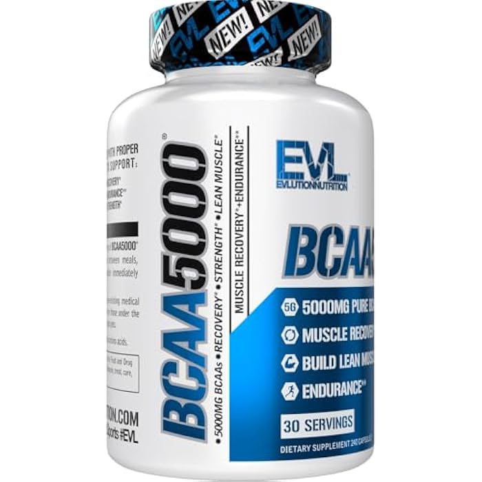 Evlution BCAAs Amino Acids Supplement for Men - EVL 2:1:1 5g BCAA Capsules for Post Workout Recovery and Lean Muscle Builder for Men - BCAA5000 Branched Chain Amino Acids Nutritional Supplement - 30 Servings - Image 5