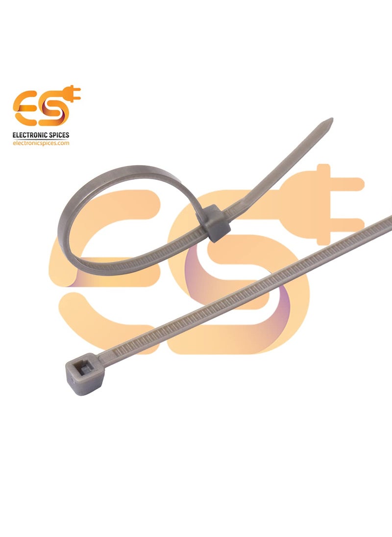 Electronicspices Electronic Spices 25mm x 150mm Grey color Multipurpose Self locking Nylon 66 industrial grade cable tie pack of 100pcs  - Image 3