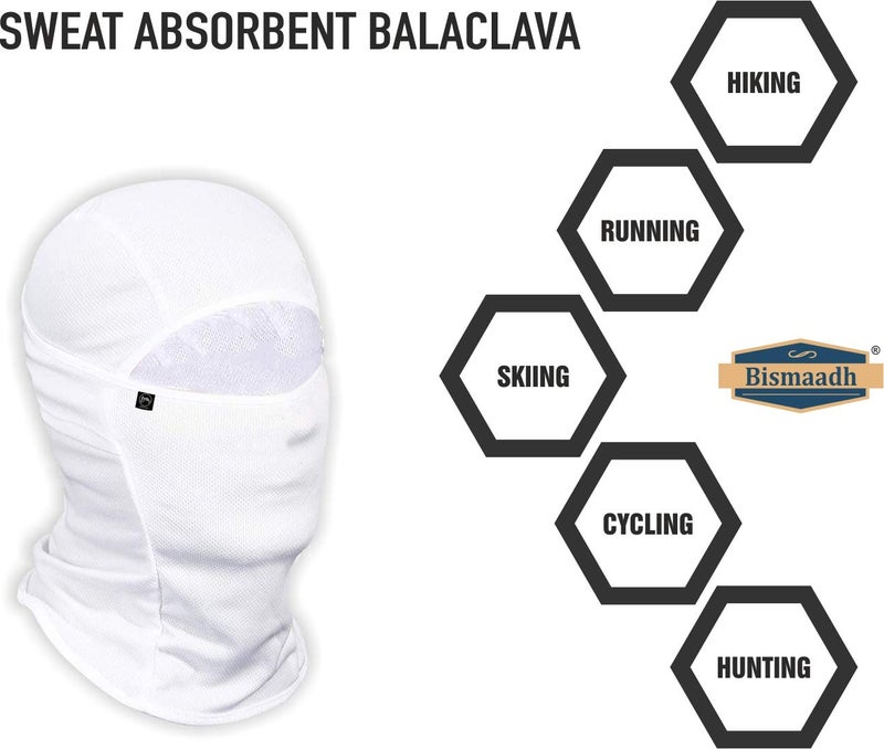 BISMAADH Men's Dry Fit Balaclavas (Balaclava-Parent_White, Maroon_Free Size) - Image 5