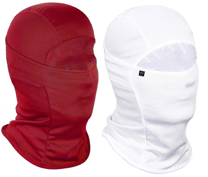 BISMAADH Men's Dry Fit Balaclavas (Balaclava-Parent_White, Maroon_Free Size) - Image 1