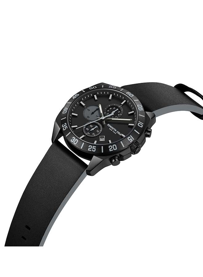 Kenneth Cole New York Modern Dress Sport 43mm Quartz Chronograph Black Dial Watch For Men - Image 3