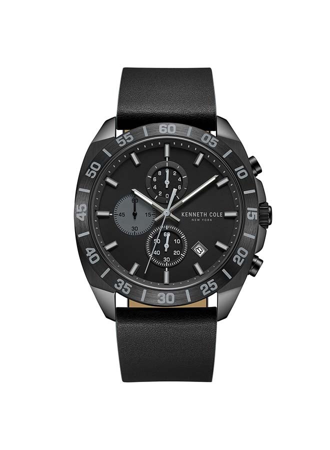 Kenneth Cole New York Modern Dress Sport 43mm Quartz Chronograph Black Dial Watch For Men - Image 1