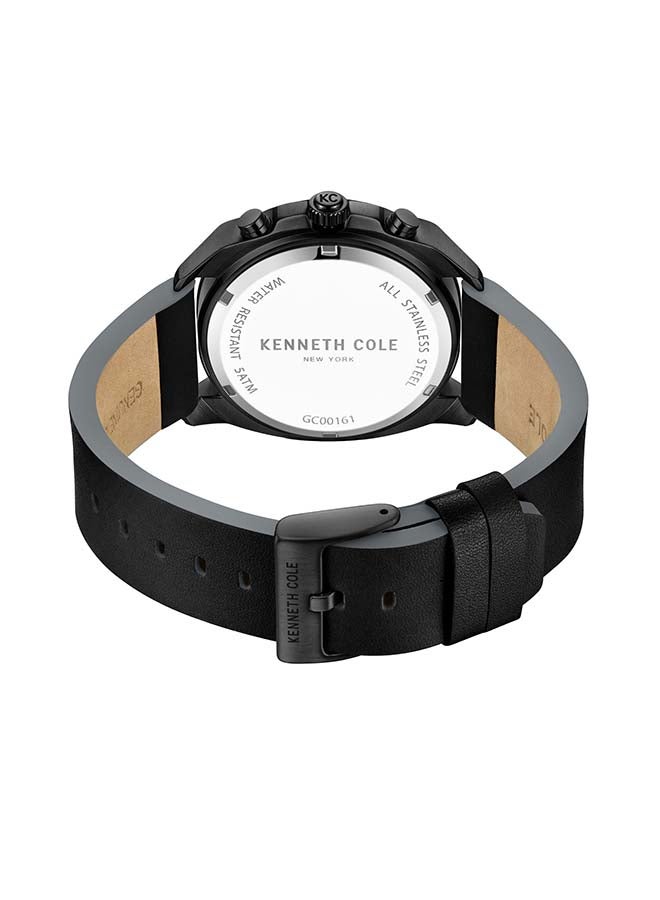 Kenneth Cole New York Modern Dress Sport 43mm Quartz Chronograph Black Dial Watch For Men - Image 2