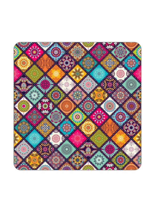 ASHVAH Abstract Pattern Print/Typography Tea/Coffee Mug/Designer Handmade Wooden Coaster Set for Home Kitchen, Office Desk - Set of 4 - Square: 10cm Dno. 33 - Image 4