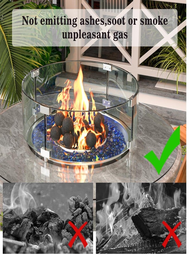 GRISUN Black Round Ceramic Fire Balls for Fire Pit, 4 Inch Tempered Fire Stones for Natural or Propane Fireplace, Safe for Outdoors and Indoors Fire Pit Reusable Fireballs, Set of 12 - Image 3