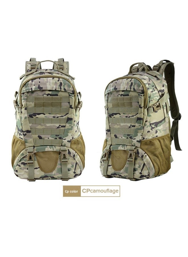 Men's Waterproof Casual Travel Camouflage Shoulder Bag Hiking Cross-country Camping Sports Outdoor Mountaineering Tactical Backpack-Color:CP Color-Capacity:20-35L - Image 1