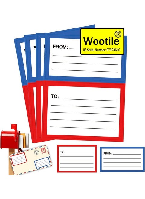 To From Return Address Mailing Labels 120 Pcs Blank Mail Shipping Label Postage Guaranteed Stickers 3.5 X 4.5 Inch Self Adhesive Handwriting To/From Address Tags Sticker For Package Schoolhomeoffice