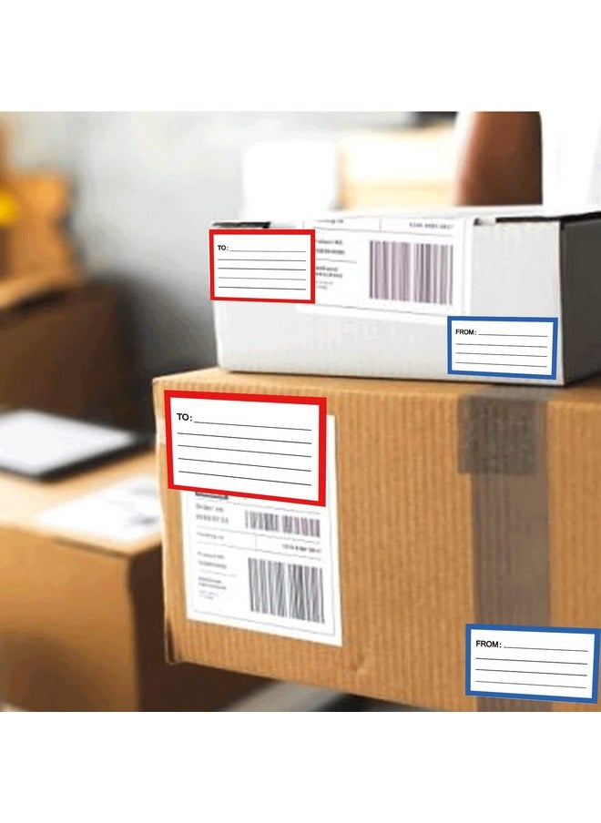 To From Return Address Mailing Labels 120 Pcs Blank Mail Shipping Label Postage Guaranteed Stickers 3.5 X 4.5 Inch Self Adhesive Handwriting To/From Address Tags Sticker For Package Schoolhomeoffice