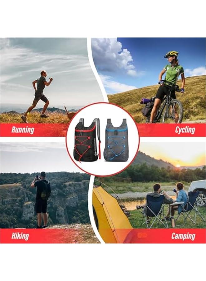 Generic 2 Pcs Ultra Lightweight Backpack, Foldable Backpack Water Resistant Travel Rucksack, Multi-Functional Foldable Backpacks Womens Men For Camping, Hiking, Biking  - Image 5