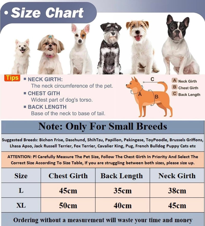 KUTKUT Fleece Vest Dog Sweater Warm Pullover Fleece Dog Jacket with Leash Attachment, Cold Weather Dogs Clothes for ShishTzu, Pekingese, Maltese etc (Size: L, Adjustable Chest: 45cm) - Image 4
