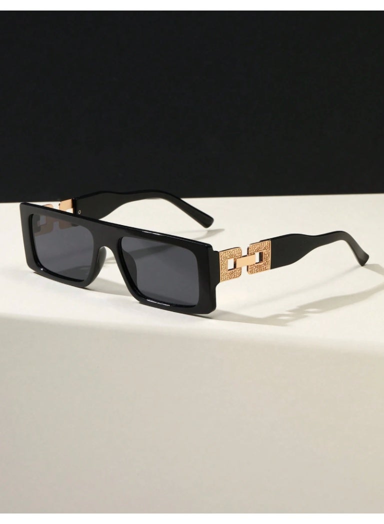 Shein 1 Pair Oversized Black Y2K Style Fashion Glasses, Suitable For Summer Beach Bonfires, Parties, Gifts, Retro Streetwear, Driving, Outdoor Travel, Parties, Stage Performances, Beach Accessories - Image 5