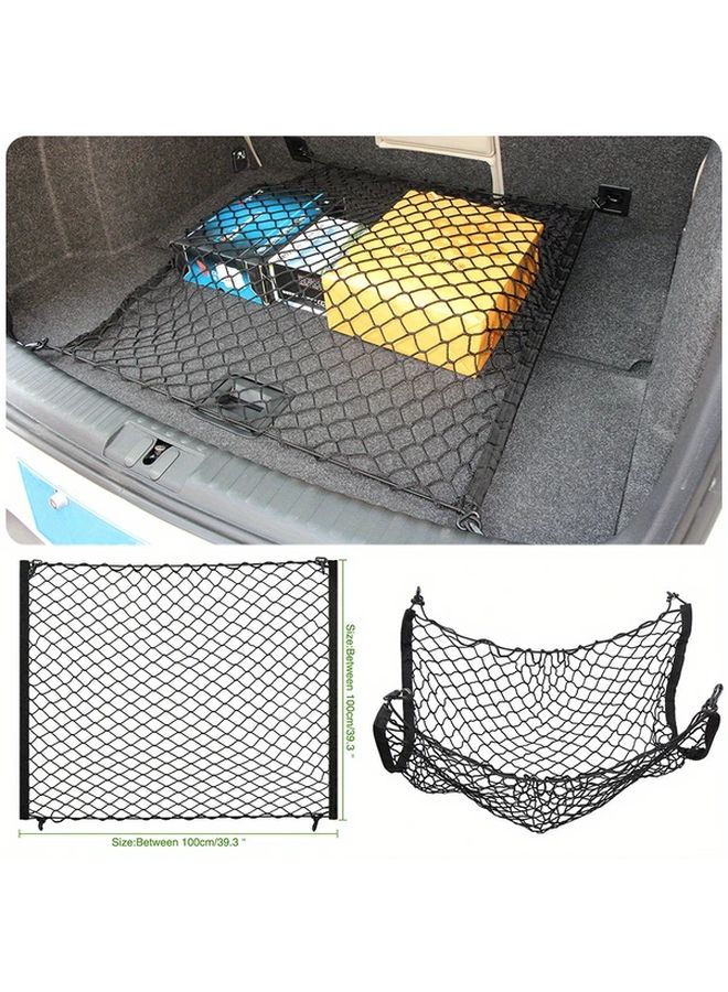 Cargo Trunk Mesh Net Organizer 27.56inch For Audi A4 A6 A3 A5 Q3 Q5 Q7 BMW E46 E39 E90 E36 E60 - Image 2
