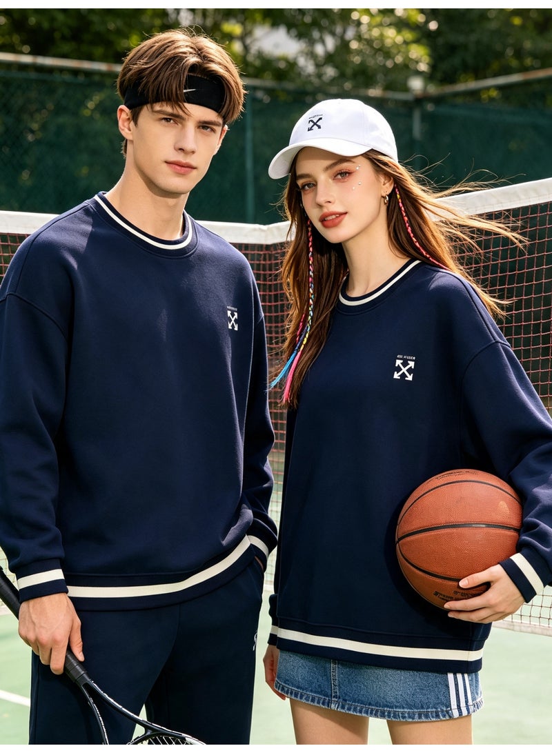 OFF-WHITE Men's and women's matching striped round neck sweater - Image 2