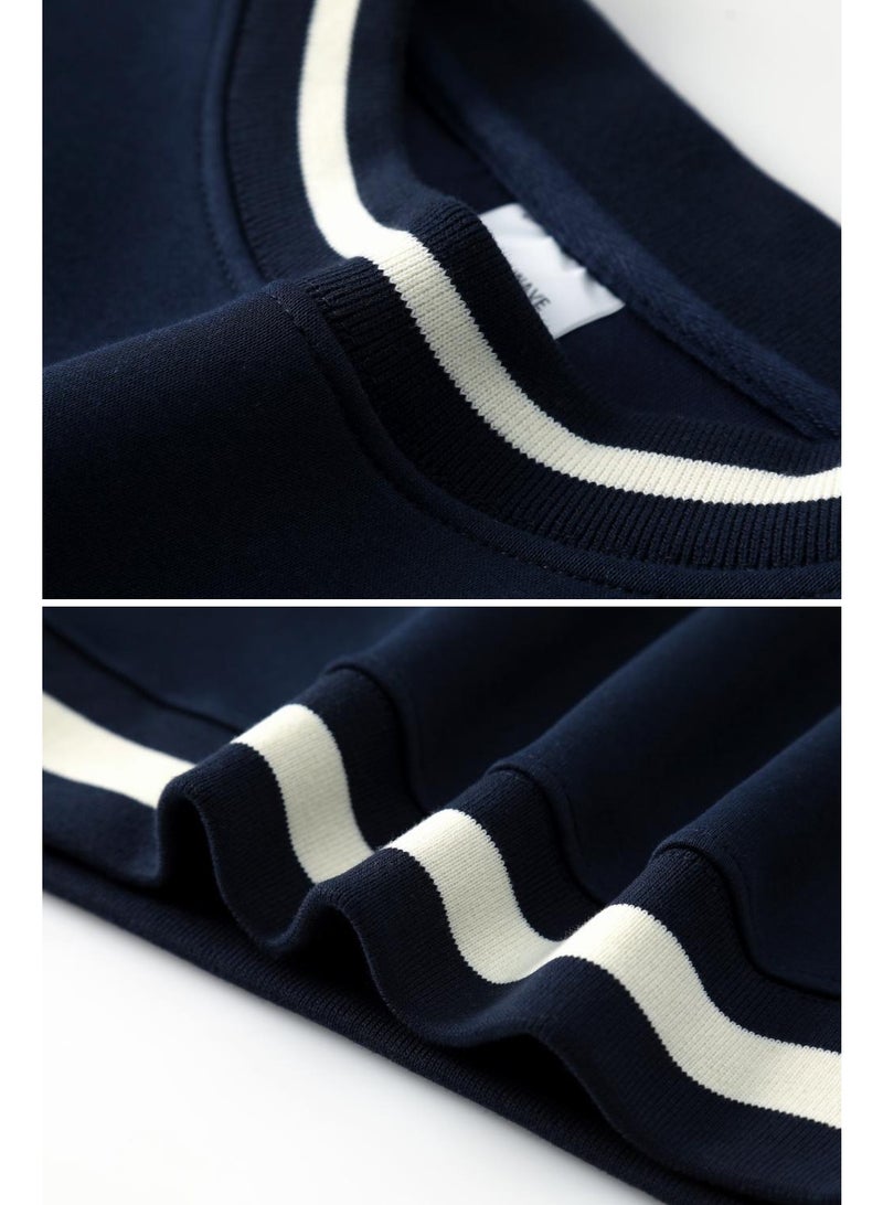 OFF-WHITE Men's and women's matching striped round neck sweater - Image 5