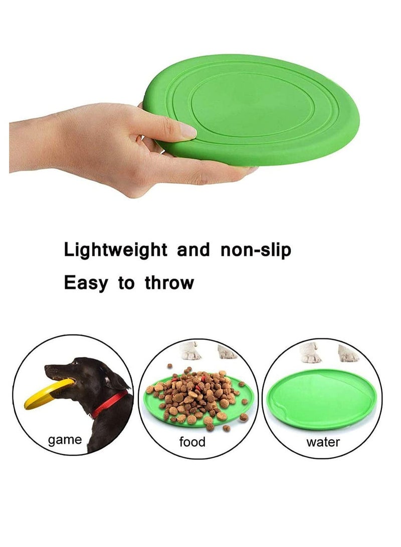 Excefore Funny Silicone Flying Saucer Dog Cat Toy 5pcs Puppy Game Flying Discs Resistant Chew Outdoor Training Playing Interactive - Image 4