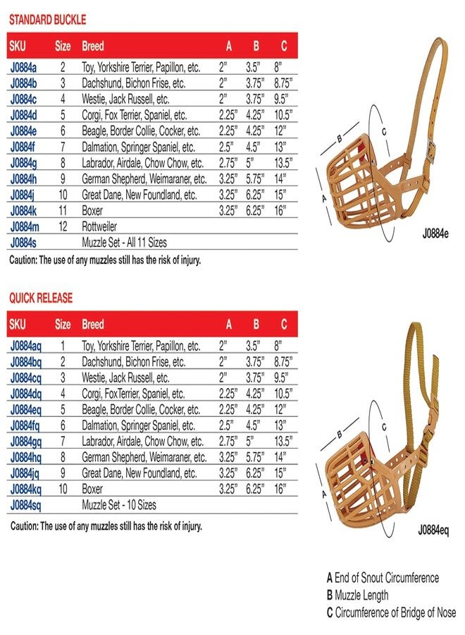 JorVet Nylon Basket Muzzle #4, w/Quick Release Buckle | Soft, Adjustable & Breathable | Comfortable Fit for All Dogs | Prevents Biting | Ideal for Walks, Vets & Grooming | Tan - Image 4
