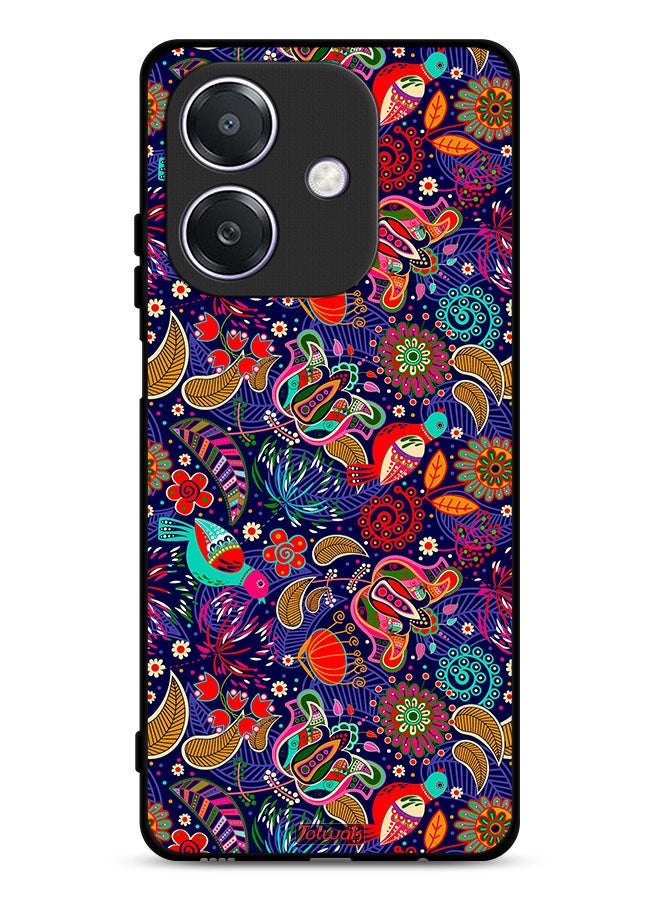 Tolwak Oppo A3x 5G Protective Case Cover Pattern Colorful Birds Leaf Flowers - Image 1