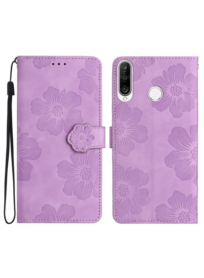 اس-توب جراب هاتف Huawei P30 lite من الجلد بنقشة زهور - Image 1