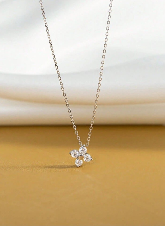 925 ستيرلنغ سيلفر تشارمز سلسال بقلادة فاخرة ناعمة مصنوعة من الفضة الإسترلينية عيار 925 بجودة عالية ودقة شديدة مزينة بكريستال طبيعي من حجر الزيركون لتعطي مظهرا رائعا للأميرة التي تستحقها - Image 3