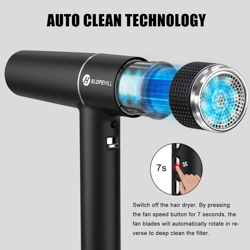 SLOPEHILL Hair Dryer with Unique Brushless Motor | Intelligent Fault Diagnosis | Innovative Microfilter | Oxy Active Technology | Led Display (Black) - Image 5