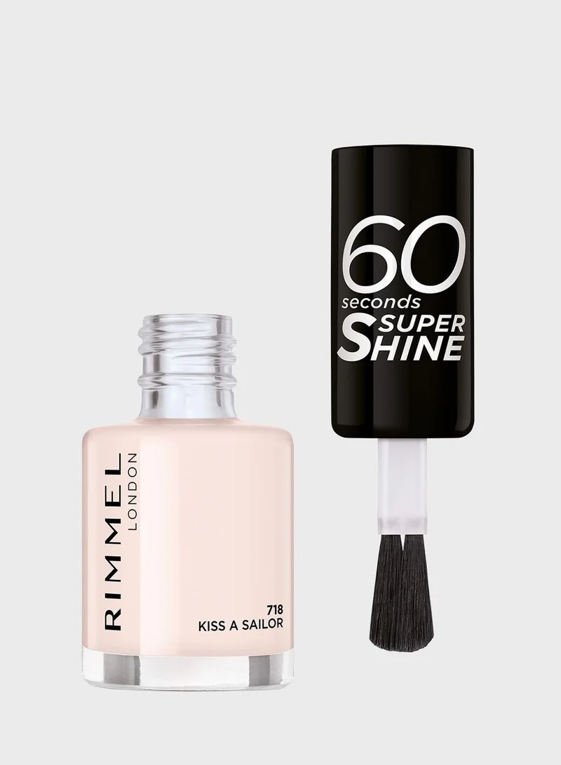 RIMMEL LONDON Rimmel 60 Seconds Super Shine Nail Polish – 718 – Kiss A Sailor, 8ml