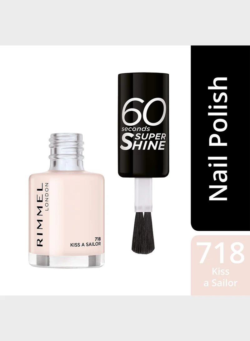 RIMMEL LONDON Rimmel 60 Seconds Super Shine Nail Polish – 718 – Kiss A Sailor, 8ml