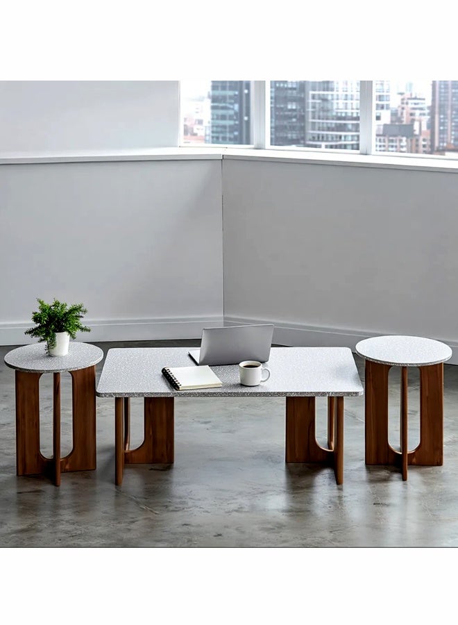 Living Serving Table Set 1+2 Living Room , BIG-120x60x45, SMALL- 40x55 CM - Image 4