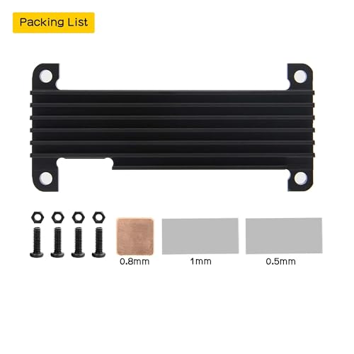 Geekworm Raspberry Pi Zero 2 W Heatsink C296, 10mm Aluminumn Alloy Heatsink Radiator Compatible with Raspberry Pi Zero 2W / Pi Zero W/Pi Zero - Image 3