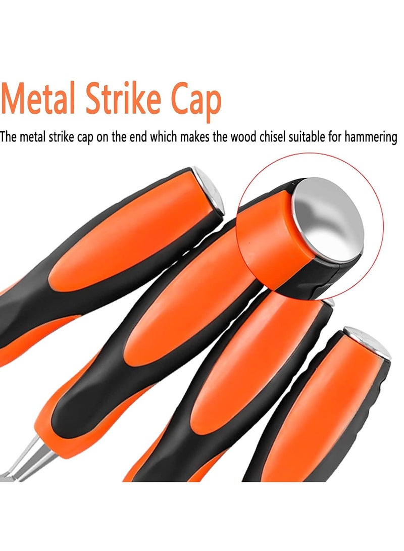 ديلوكس مجموعة إزميل للأعمال الخشبية 4 قطع مجموعة إزميل خشبية فاخرة من النوع الألماني بجودة احترافية - Image 5